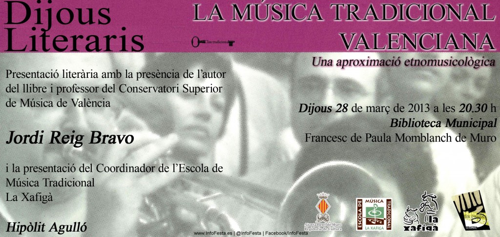 invitacio llibre musica tradicional valenciana